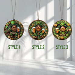 St Patrick Day Suncatcher Handmade Shamrock and Clover Window Decor Unique Gift for Irish and Nature Lovers, Shamrock and Clover Window Hanging
