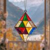 Diamond Suncatcher Handmade Elegant Window Decor Unique Gift for Jewelry and Sparkle Lovers, Elegant Home Decor