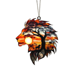 Lion Suncatcher Handmade Animal Inspired Window Decor Unique Gift for Lion Lovers and Wildlife Enthusiasts Perfect for Nature-Inspired Home Decor, Wildlife Inspired Window Art