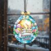 Easter Egg Suncatcher Handmade Spring-Themed Window Decor Unique Gift for Easter and Spring Lovers Perfect for Holiday Home Decoration, Handmade Easter Egg Suncatcher
