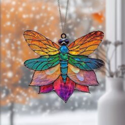 Dragonfly Suncatcher Handmade Nature-Inspired Window Decor Unique Gift for Dragonfly and Insect Lovers Perfect for Home and Garden Decoration, Handmade Dragonfly Suncatcher
