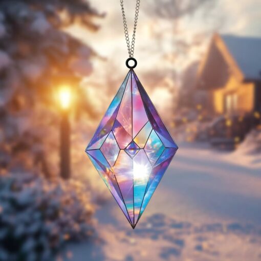 Crystal Suncatcher Handmade Elegant Window Decor Unique Gift for Crystal and Gemstone Lovers Perfect for Home and Spiritual Spaces, Elegant Window Art
